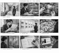 a black and white drawing of a woman reading a book