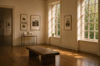 wooden floor in the room